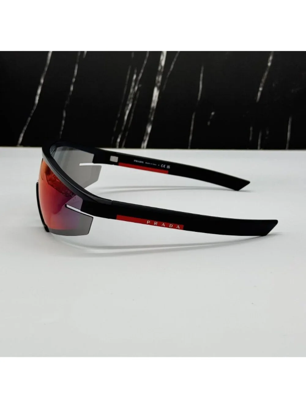 New Prada Linea Rossa PS03ZS 1BO10A Sport Unisex Sunglasses Purple Black